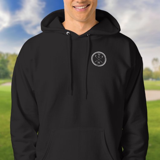 Veste À Capuche Initiales monogramme classiques clubs de golf croi