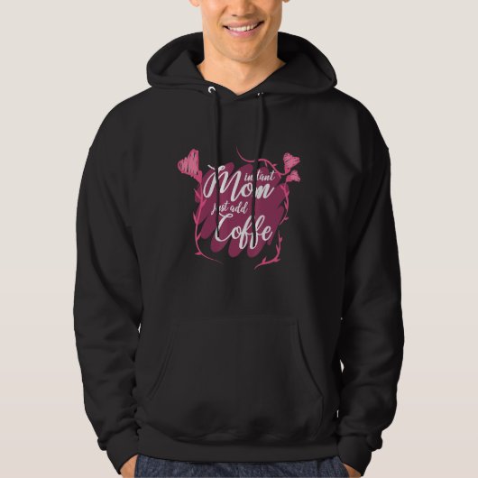 Veste À Capuche Instant Maman juste ajouter des coeurs de café Hap (Devant)