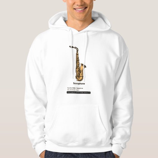 Veste À Capuche Instrument de jazz saxophone (Devant)