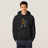 Veste À Capuche Internet Of Things Science Iot Data Analytics Tran (Devant entier)