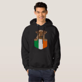 Veste À Capuche Ireland Flag Airedale Terrier Dog In Pocket (Devant entier)