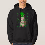 Veste À Capuche Irish Shamrock Leprechaun Hedgehog St Patrick's Da (Devant)