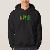 Veste À Capuche Irish St Patricks Day Love Gnome Shamrock Leopard  (Devant)