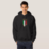 Veste À Capuche Italia Graphic Fier Italien Drapeau Bouclier Itali (Devant entier)