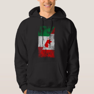 Veste À Capuche Italie Canada Drapeaux - Italien Canadien