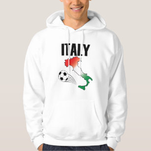 Veste À Capuche Italie Football Carte Ventilateur Boot Soccer Ball