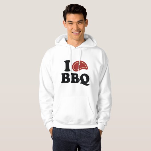Veste À Capuche J'adore le barbecue (Devant entier)