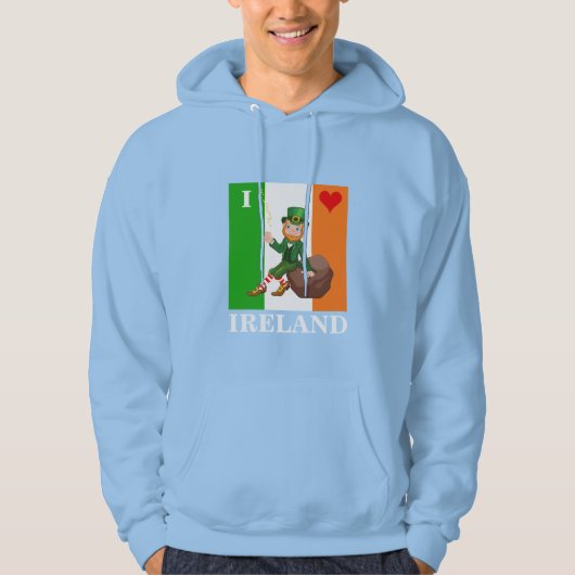 Veste À Capuche J'adore le sweat-shirt d'Irlande (Devant)