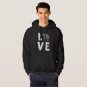 Veste À Capuche J'adore les éléphants (Devant entier)