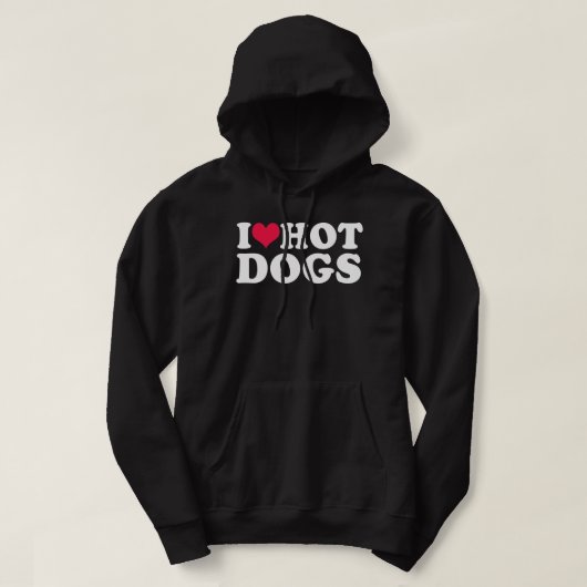 Veste À Capuche J'adore les hot-dogs (Design devant)
