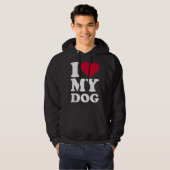 Veste À Capuche J'adore mon chien (Devant entier)