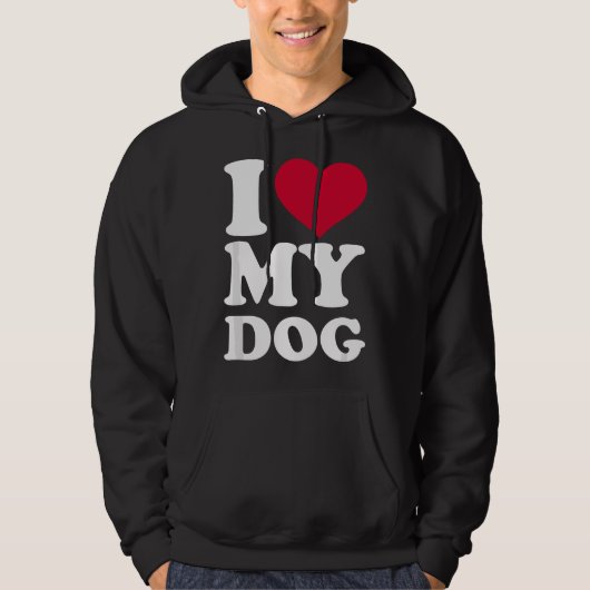 Veste À Capuche J'adore mon chien (Devant)