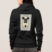 Veste À Capuche J'adore mon Pug (Dos)