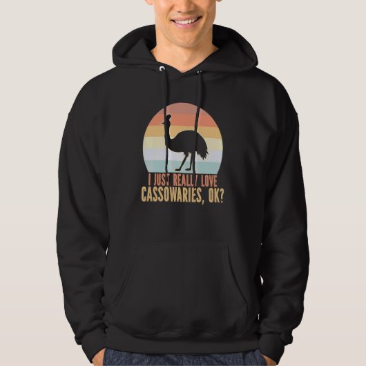 Veste À Capuche J'adore simplement les casoars Coucher de soleil r (Devant)