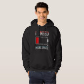 Veste À Capuche J'ai besoin de plus d'espace Citation drôle de sci (Devant entier)
