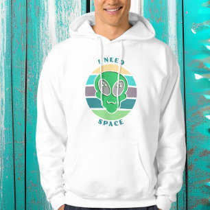 Veste À Capuche J'ai besoin d'espace   Funny Vintage Alien Pun