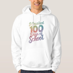 Veste À Capuche J'ai écrasé 100 jours de conception arc-en-ciel de