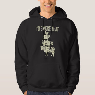 Veste À Capuche J'Ai Fumé Ce Boeuf Boucher De Poulets Boucher Gril