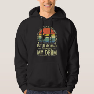 Veste À Capuche J'Ai L'Air De Vous Écouter Musique Drum D