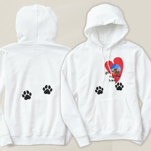 Veste À Capuche J'ai mon chien ici ! Photo personnalisée