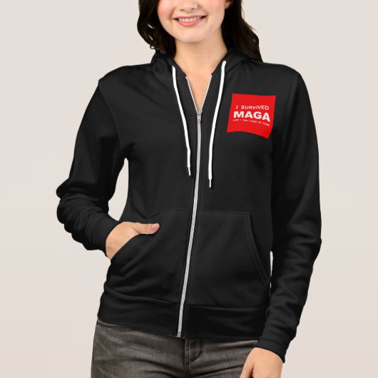 Veste À Capuche J'ai survécu à MAGA (Devant)