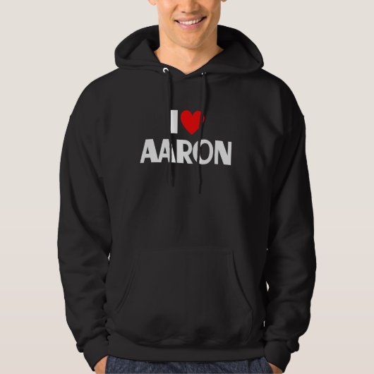 Veste À Capuche J'aime Aaron I Heart Aaron (Devant)