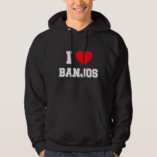 Veste À Capuche J'aime Banjos (Devant)