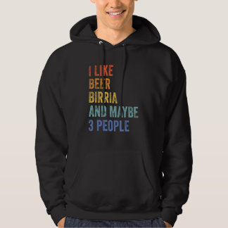 Veste À Capuche J'Aime Bière Birrie Et Peut-Être 3 Personnes Tacos