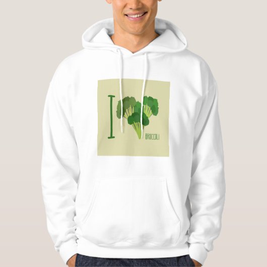 Veste À Capuche J'aime Brocoli (Devant)