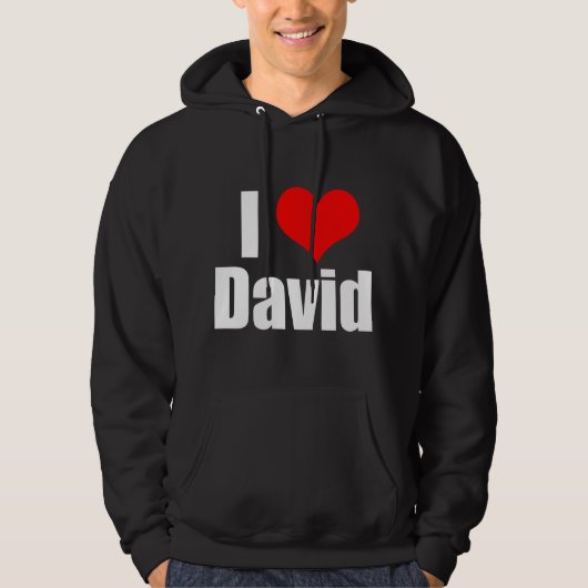 Veste À Capuche J'aime David (Devant)