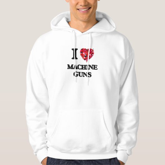 Veste À Capuche J'aime des mitrailleuses (Devant)