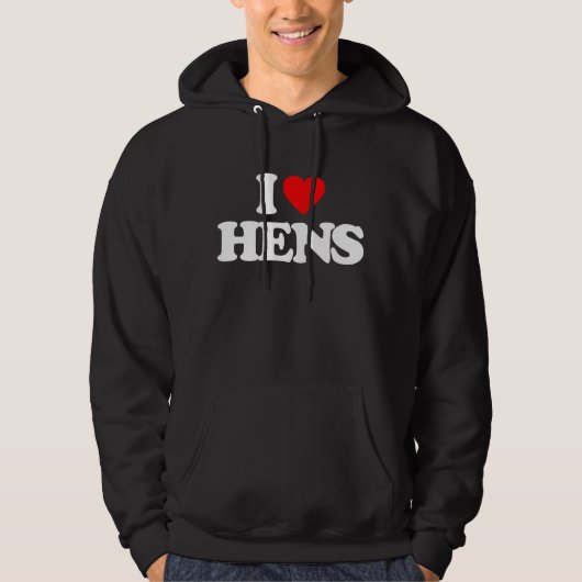 VESTE À CAPUCHE J'AIME DES POULES (Devant)