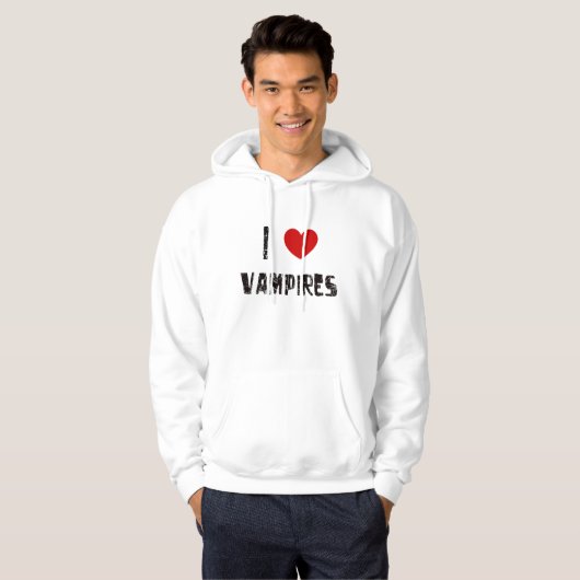 Veste À Capuche J'aime des vampires (Devant entier)