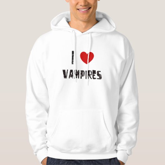 Veste À Capuche J'aime des vampires (Devant)