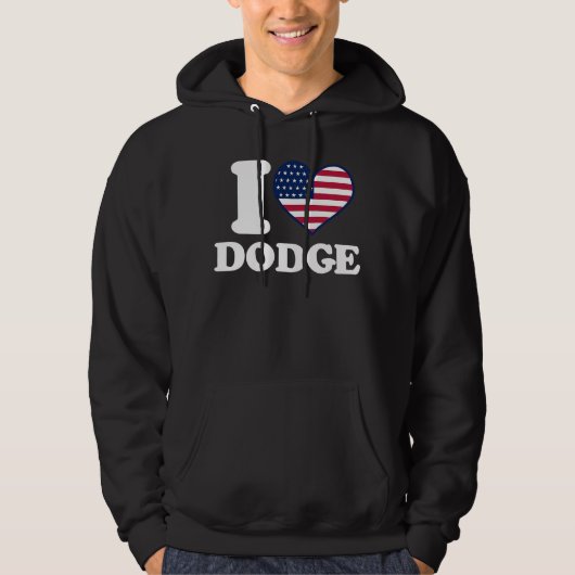 Veste À Capuche J'aime Dodge I heart Dodge (Devant)