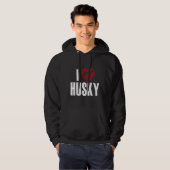 Veste À Capuche J'Aime Husky (Devant entier)