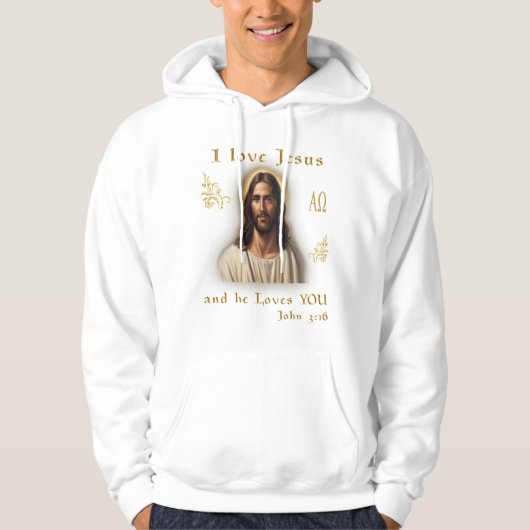 Veste À Capuche J'aime Jésus (Devant)