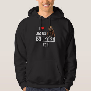 Veste À Capuche J'aime Jésus et les ours Camping chrétien Faune