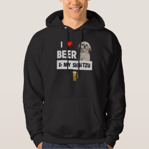 Veste À Capuche J'Aime La Bière Et Mon Chien Chien Chien Chien Tzu