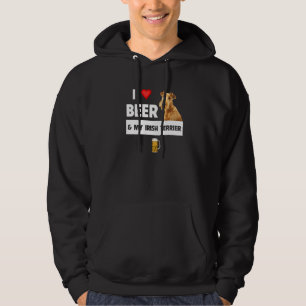Veste À Capuche J'Aime La Bière Et Mon Irlandais Terrier Maman Pap