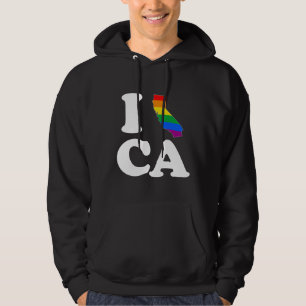 VESTE À CAPUCHE J'AIME LA CALIFORNIE GAIE - BLANC - .PNG