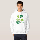 Veste À Capuche J'aime la pièce en t irlandaise de vert de (Devant entier)