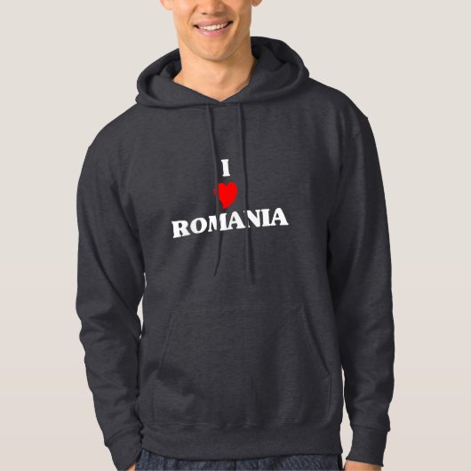 Veste À Capuche J'aime la Roumanie (Devant)
