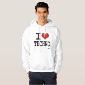 Veste À Capuche J'aime la techno (Devant entier)