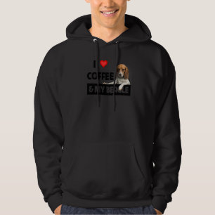 Veste À Capuche J'Aime Le Café Et Mon Beagle Chien Maman Papa Pet