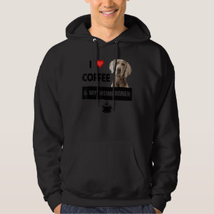 Veste À Capuche J'Aime Le Café Et Mon Weimaraner Maman Papa Papa C