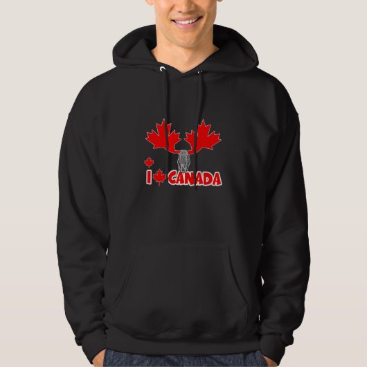 Veste À Capuche J'aime le Canada (Devant)