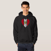 Veste À Capuche J'aime le drapeau péruvien péruvien (Devant entier)