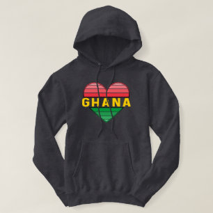 Veste À Capuche J'aime le Ghana, le coeur ghanéen