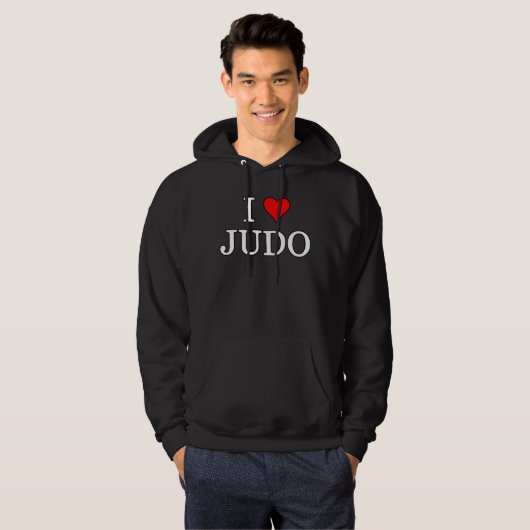 Veste À Capuche J'aime le judo (Devant entier)
